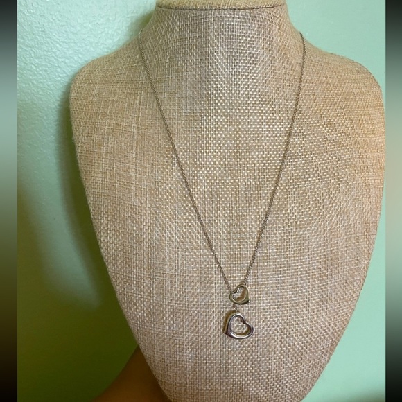 925 Stamped Sterling Silver Heart Pendant Necklace - Picture 2 of 5